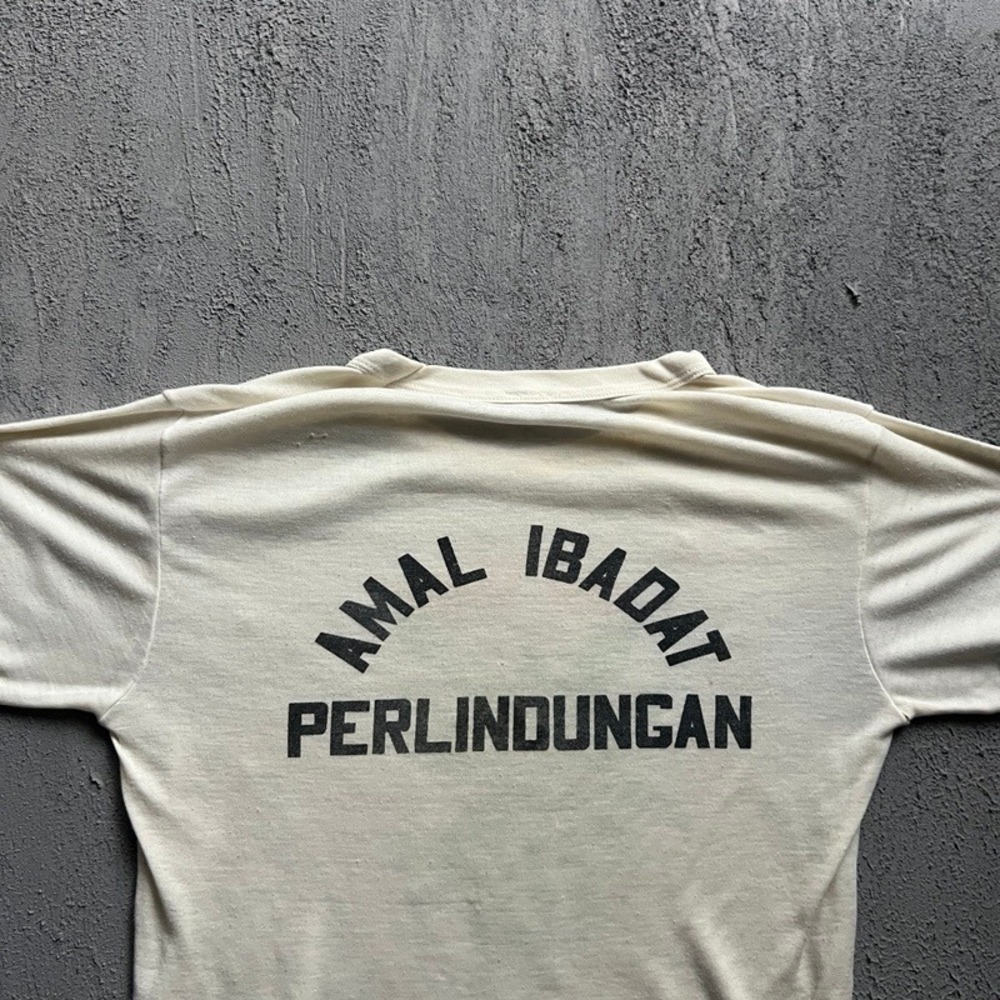 Vintage Grow Bananas Shirt Men Small White 1980s amal ibadah perlindungan - Picture 6 of 10